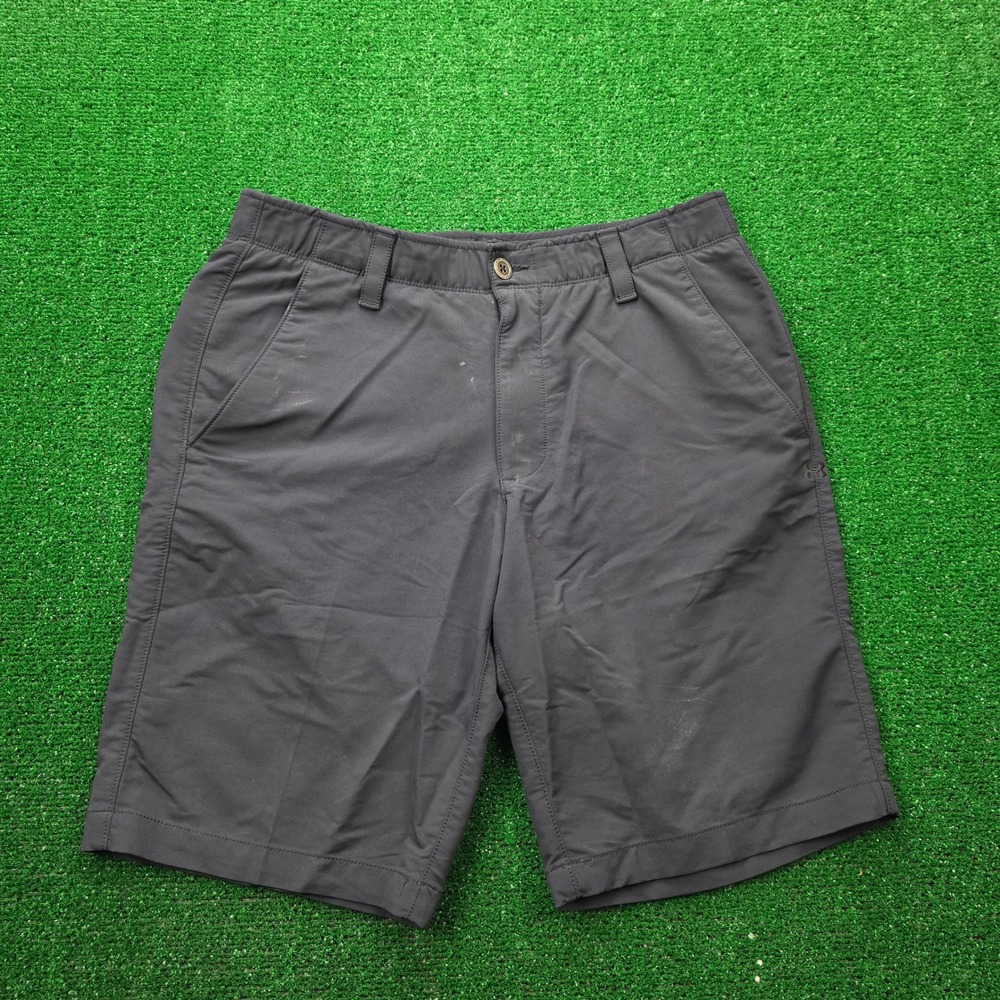 Under Armour HeatGear Performance Chino Golf Shorts Mens 32 Tag Sz 34 Black